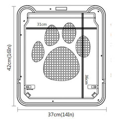 Dog Cat Pet Door Screen Window ABS Magnetic Auto Lock Flaps