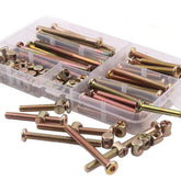 100Pcs High Precision M6 Hex Socket Head Cap Screws Bolts and Barrel Nuts Assortment Kit Furniture Connection Screw