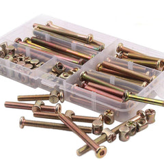 100Pcs High Precision M6 Hex Socket Head Cap Screws Bolts and Barrel Nuts Assortment Kit Furniture Connection Screw