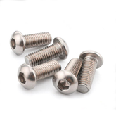 50Pcs M6 Carbon Steel Hex Socket Button Head Screw Bolts 10-20mm