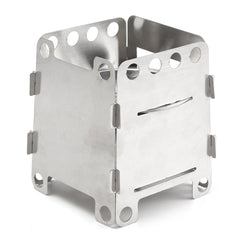 Outdoor Portable Wood Cooking Stove Stainless Steel Picnic BBQ Burner Furnace Camping Hiking