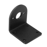 DC Motor Bracket Black L Shape Alloy Fixed Support Mounting Bracket