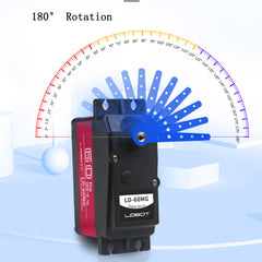 60KG Large Torque 180 Metal Gear Digital Servo For RC Robot RC Car