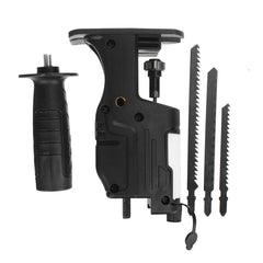 Reciprocating Saw Attachment Adapter Electric Drill Conversion Head with Oil Can Add Lubricant Jig Saw wood working Cutting Tool with Blades