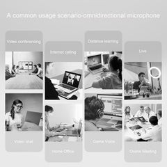 Omni-Directional Microphone USB Condenser for Business PC Laptop Voice Pickup