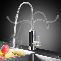 3KW Instant Hot Water Tap Electric Faucet Heater Kitchen Temperature Display