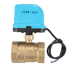 DC 12V 1/2" 3/4" 1" 1-1/4" Motorized Electric Brass Ball Valves 3 Wire Full Port Valve