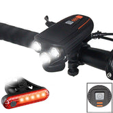 5000mAh Bicycle Light USB Type-C Charging 280LM AI Induction Bike Headlight with Taillight Power Bank MTB Bike Accessories