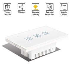 Wireless Smart LED Dimmer Switch US Standard Smart Touch Deluxe Crystal Panel Switch App Remote Control