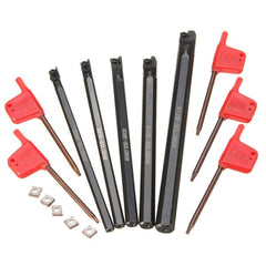 5pcs 6/7/8/10/12mm Lathe Boring Bar Tunring Tool With 5pcs CCMT0602 Insert