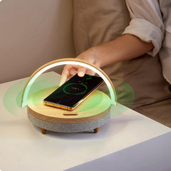 Wireless Charging Music Desk Lamp Three-speed Dimming 5.0 Bluetooth Speaker Type-c Charging Phone Holder