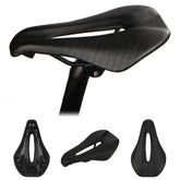 Bicycle Saddle Carbon fiber+Leather Breathable Comfort Lightweight