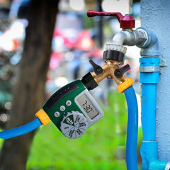 3/4 Inch 2 Way Brass Hose Faucet Manifold Garden Tap Splitter Water Segregator Pipe Divider Switcher Control Shut Off Valve Y-Type Ball
