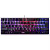 Wired Keyboard 61 Keys USB Wired RGB Backlit Gaming Keyboard for Office Gamers