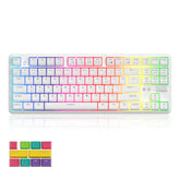 87 Keys Mechanical Keyboard RGB Wireless Bluetooth + Type-C Wired Dual Mode Mechanical Switch Gaming Keyboard