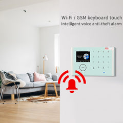 WIFI GSM Wireless Smart Solar Alarm System Door Home Security SIM Card EN RU ES PL DE Switchable Remote Control