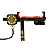 Aluminium Alloy Phone Holder With Bike Headlight 4.5-6.4inch Phone Clip Stand For Cycling