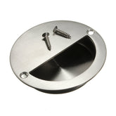 Flush Recessed Pull Door Handle SUS Stainless Steel Circular Covered Type With 2 Screws