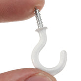 25pcs 30mm Plastic Cup Hook Wall Question Mark Hook Eyebolt Screws