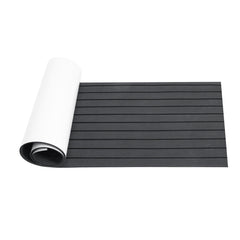 Marine Flooring Faux Teak EVA Foam Boat Decking Sheet Grey+Black 2400x600x6mm