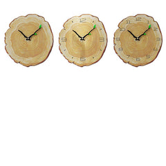 Creative Wooden Pattern Wall Clock Mute Wall Clock Quartz Wall Clock For Home Office Decorations