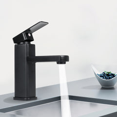Black Bathroom Sink Faucet Basin Cold/Hot Mixer Tap Single Handle