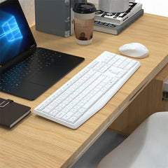 2.4G Wireless Keyboard & Mouse Set 106 Keys Business Keyboard 1500DPI 3 Buttons Silent Optical Home Office Mice for Computer Laptop PC