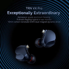 In-ear Earphones Hi-Fi High Earplugs With 2PIN Cables for V90 X7 BT30 VXPRO T300 BA15 MT1