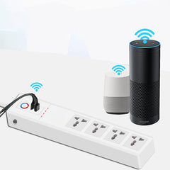 Smart Power Strip 16A Universal With 4 Outlets/2* USB Ports Remote Voice Control Indian Plug Sockets Compatible With Amazon Alexa Google Home 2500W