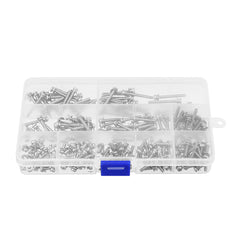 M3SP2 200Pcs M3 Stainless Steel 6-30mm Phillips Pan Head Machine Screw Washer Bolt Asortment