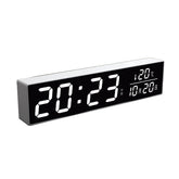 DC 5V LED Mirror Electronic Small Alarm Clock Digital Music Desktop Clock Rectangular Multifunctional Clock