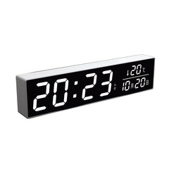 DC 5V LED Mirror Electronic Small Alarm Clock Digital Music Desktop Clock Rectangular Multifunctional Clock