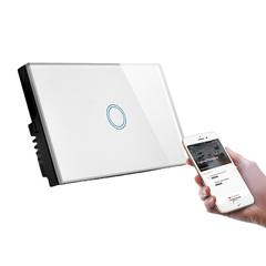 Crystal Touch Screen Glass Panel ZB Wall Switch Compatible with Alexa and Google Home 1/2/3/4Gang