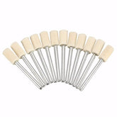 12pcs 3mm Shank Wool Polishing Head Buffing Wheel 3mm/6mm/8mm/12mm For Dremel Rotary Tool