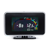 12V 24V 2 In 1 LCD Car Digital Gauge Voltage Pressure Water Temperature Meter