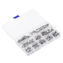 M4SP3 150Pcs M4 Stainless Steel 6-30mm Phillips Pan Head Machine Screw Washer Bolt Asortment