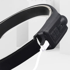 2XPE+COB Induction Headlight 1200mAh 270 Wide Range 350LM 5 Lighting Modes Type-C Rechargeable Head Torch