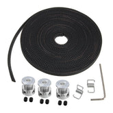 5m Timing Belt with 3pcs 5mm Bore Pulley and 2pcs Belt Locking Spring