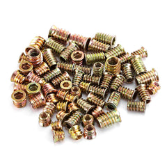 65Pcs M6 M8 M10 Inner Hexagon Internal and External Teeth Screw Nut Furniture Embedded Nut Children Sofa Bed T-Nuts