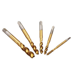 M3-M12 Hand Spanner with 5pcs Titanium Coated M3-M8 Spiral Screw Tap Set