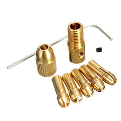 8pcs 0.5-3mm Small Electric Drill Bit Collet Micro Twist Drill Chuck Set with Allen wrench