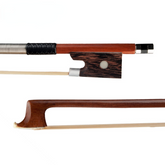 4/4 Violin Bow Rosewood Bowstick Ebony Frog Sheep Leather Wrap with Mongolia Horse Hair Strings Accessories
