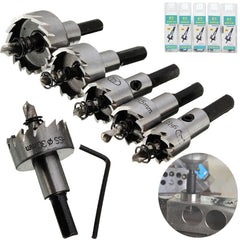 5pcs 16-30mm Hole Saw Cutter Drill Bit Set HSS Sheet Metal Reamer with Wrench