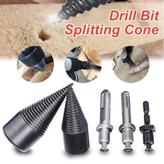 High Speed Wood Separator Spiral Cone Household Firewood Splitter Drill Bit