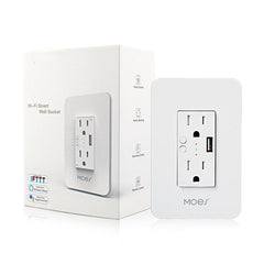 WIFI Smart Wall Socket Remote Control USB Individual Control Voice Control Work with Alexa and Google Home
