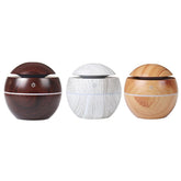 130ML Aroma Air Humidifier Wood Grain with LED Lights Essential Oil Diffuser Aromatherapy Electric Mist Maker for Home