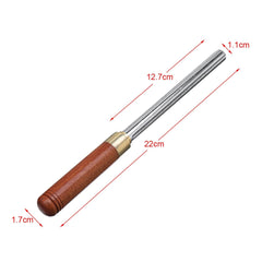 Guitar Fret File Guitar Fret Dressing Metal File with 3 Size Edges Wooden Handle Guitar Repair Tool