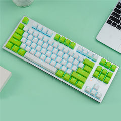 Mechanical Keyboard 87 Keys Three-Mode Wireless Bluetooth4.0 / 2.4G / Type-C Wired Blue Switch LED Backlit Gaming Keyboard for Laptop