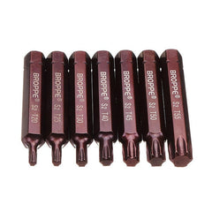 7pcs T20-55 75mm Magnetic Torx Screwdriver Bit 10mm Hex Shank for Impact Screwdriver