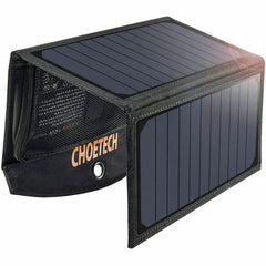 19W Solar Panel Dual USB Port Waterproof Lightweight Phone Charger Outdoor Camping Travel